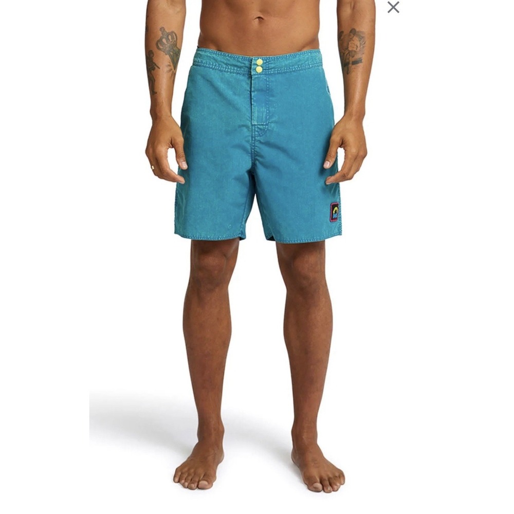 Deus Ex Machina Acid Boardshorts Men's Sz 34 Blue‎ Swim Trunks Beach